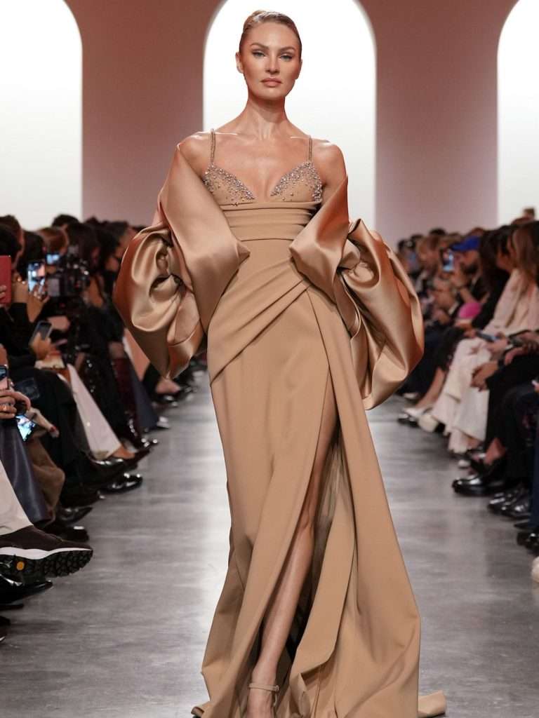 Flowers And Feathers Intertwine In Elie Saab’s SS25 Haute Couture Collection