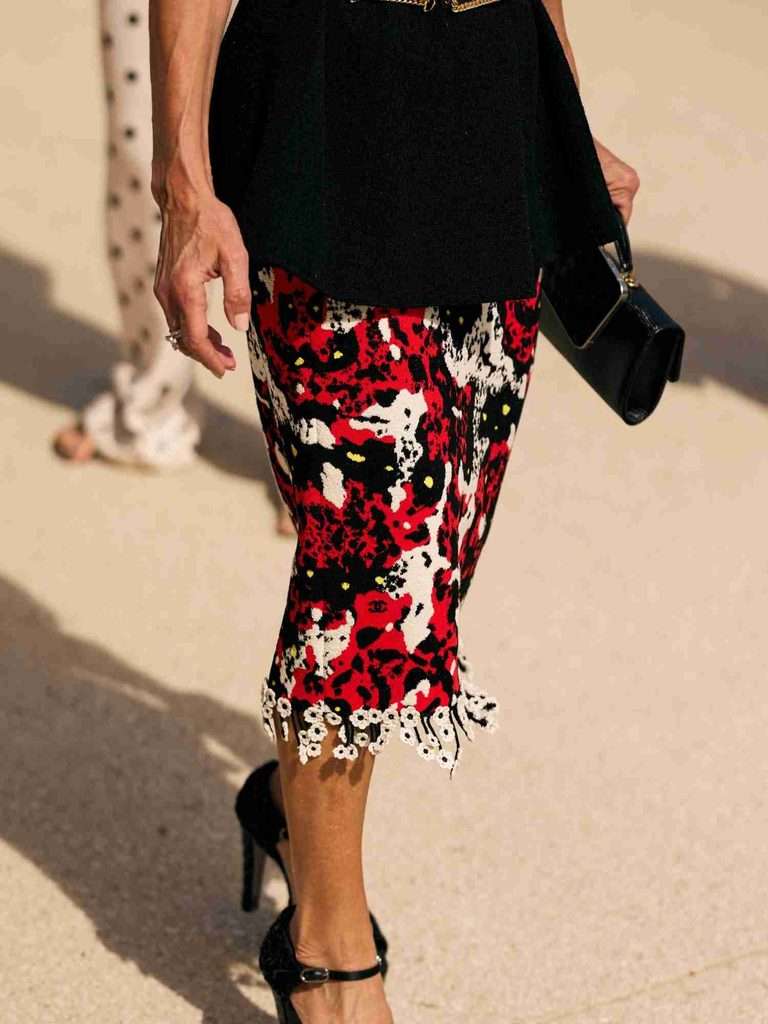 Skirt styled with an outfit