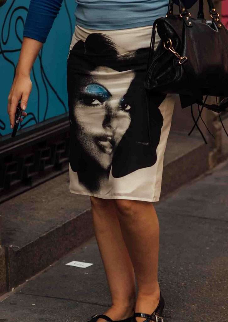 Printed Silk-Poplin Pencil Skirt